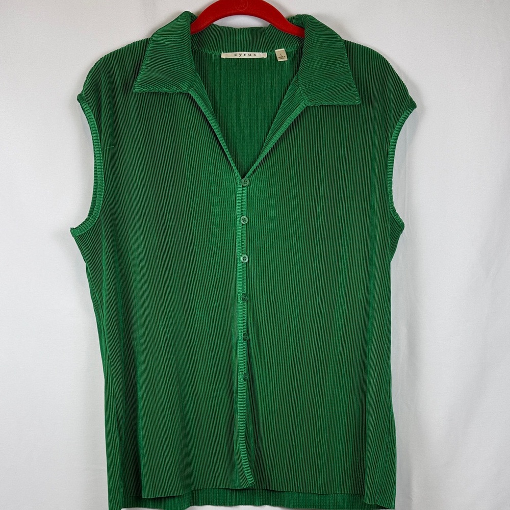 Cyrus Pleated Sateen Top / EUC / Size Large